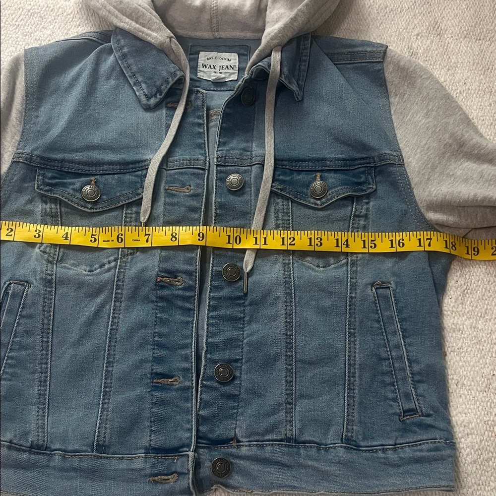 Wax Jean Blue and Gray Denim Jacket - Picture 4 of 6